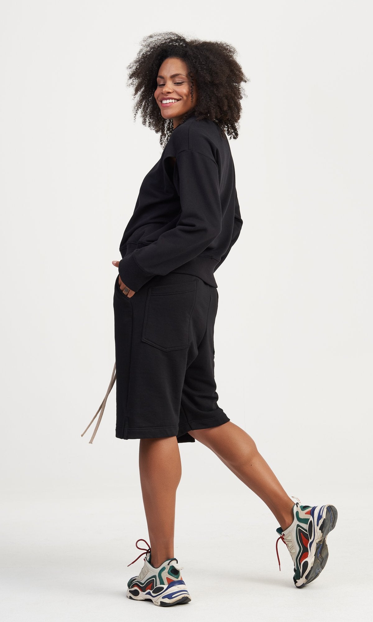 Knee Length Cotton Shorts - AAKASHA