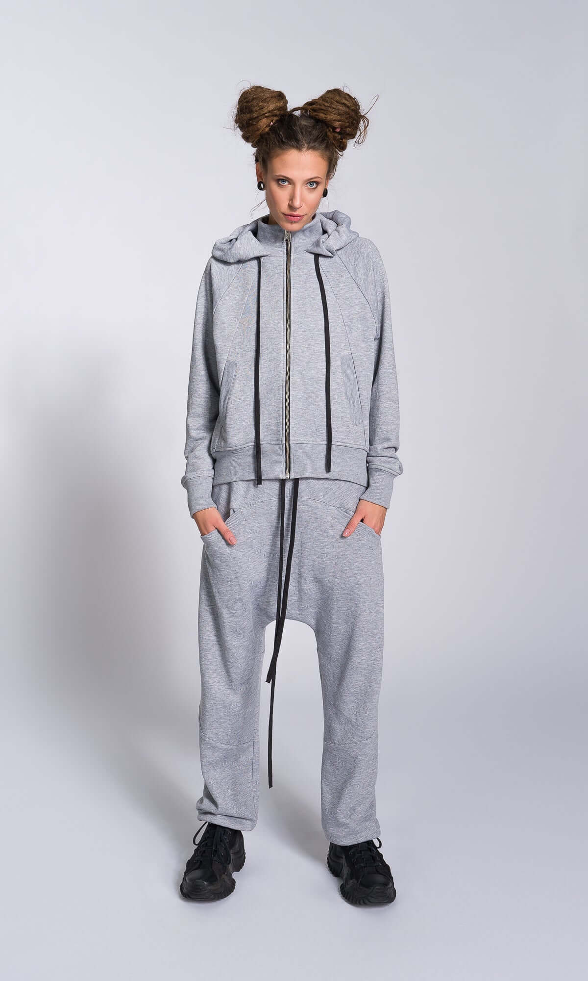 Zip-up Hooded Sweatshirt - AAKASHA