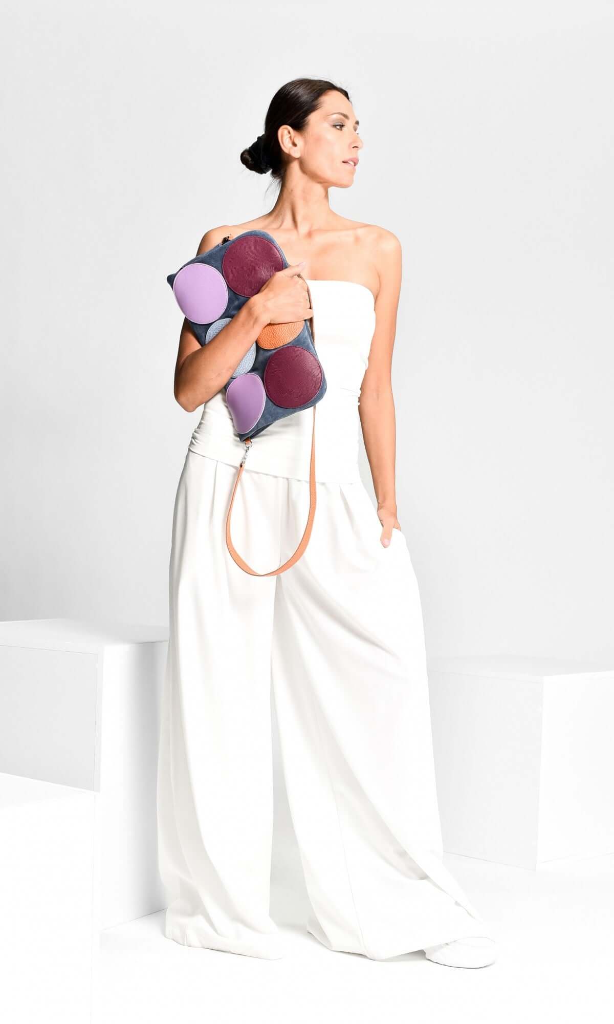 Clutch multicolore ripiegabile a tracolla