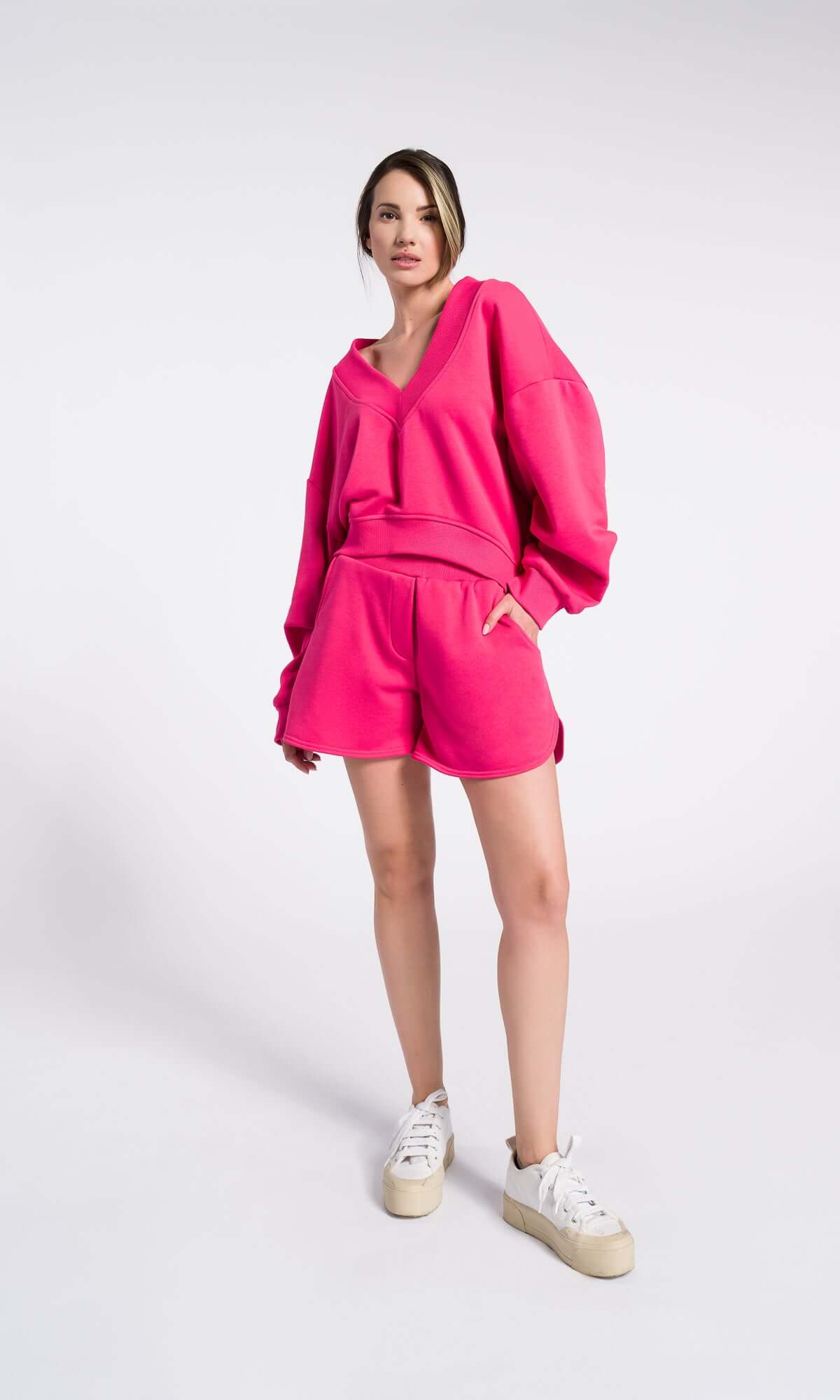 Baumwollshorts mit Taschen