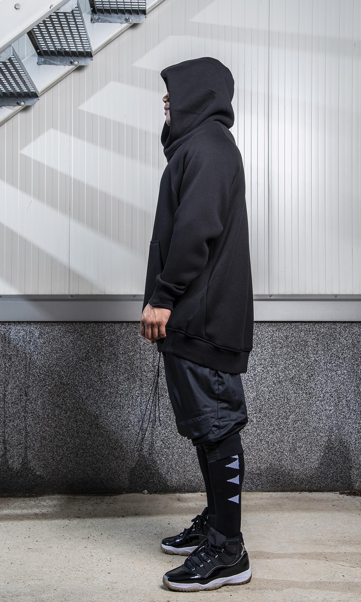 Long Hoodie with Raglan Shoulders - AAKASHA