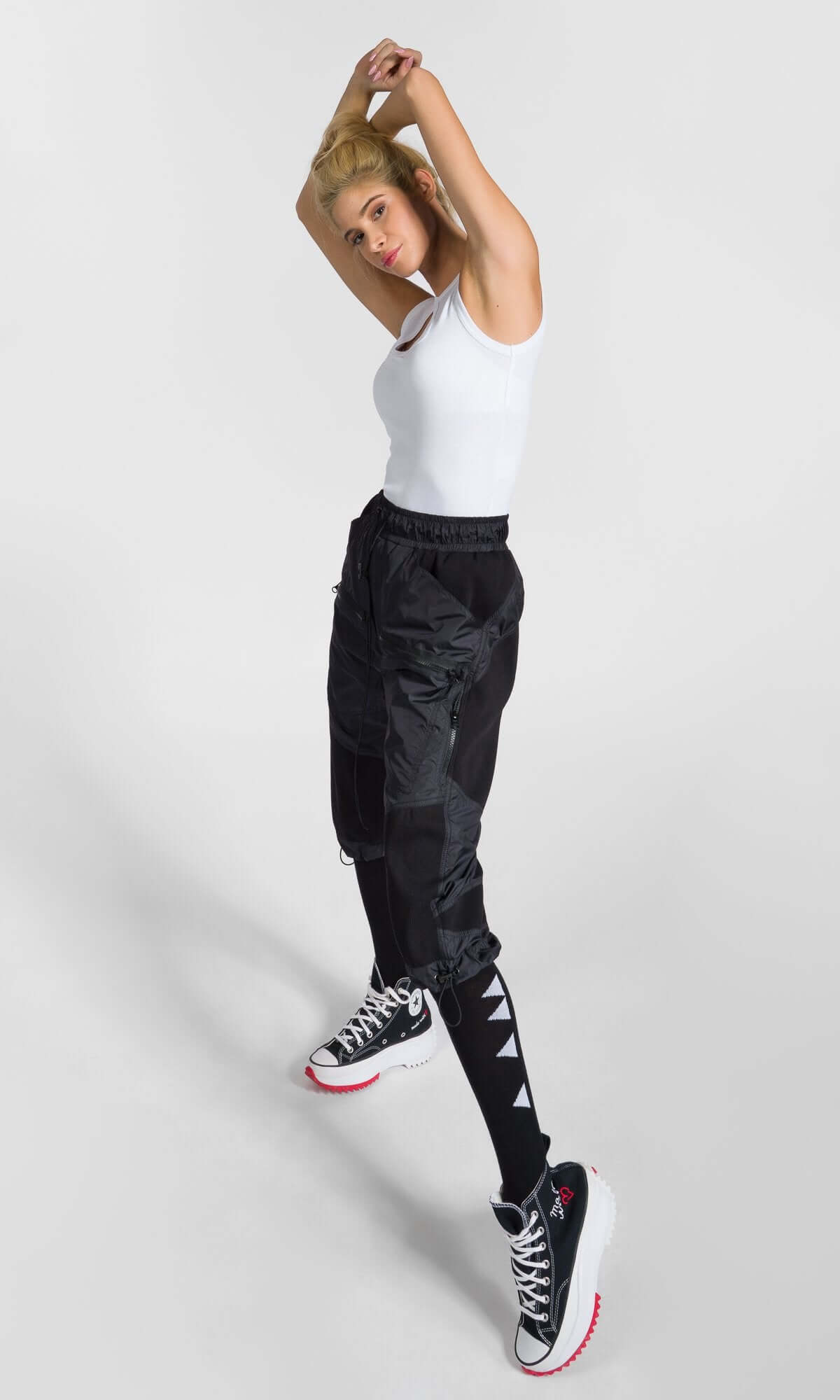 Pantalon de jogging côtelé aux genoux