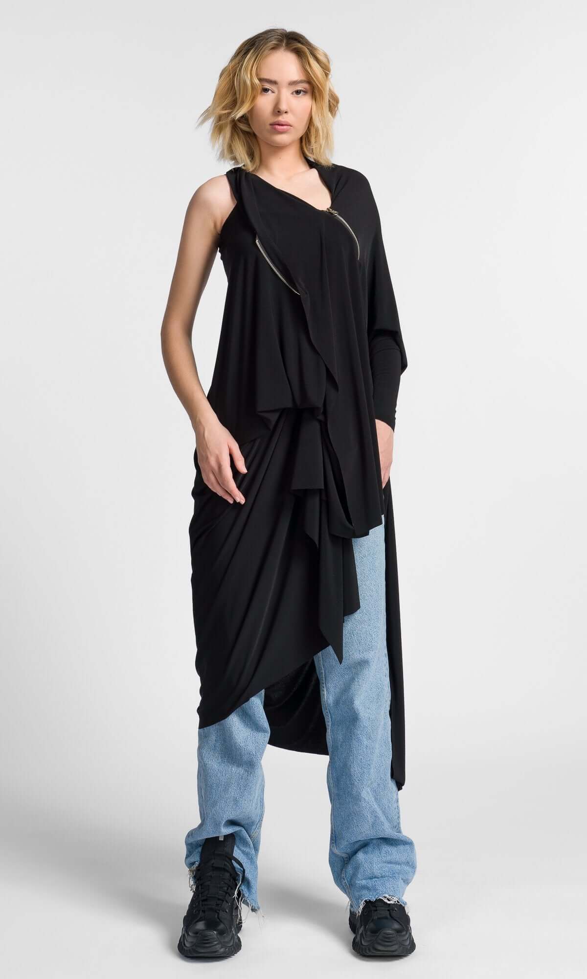 Gilet tunique long multifaçon