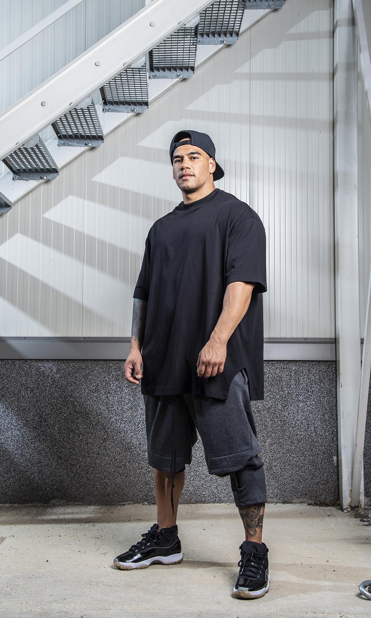 Oversized Split-Hem T-Shirt - AAKASHA