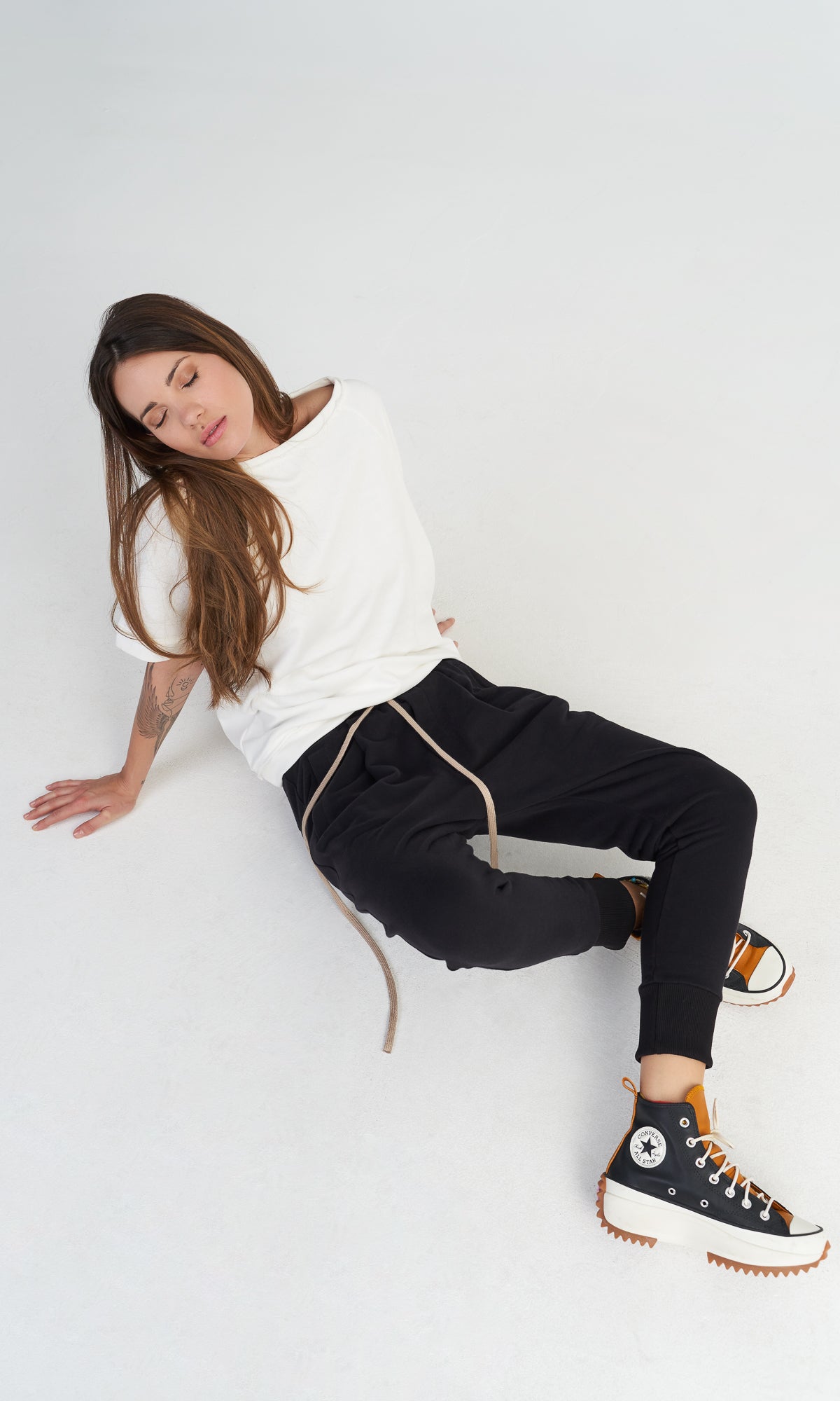 COTTON HAREM PANTS with strings and elastic waistline , loose pants with pockets , handmade by Aakasha