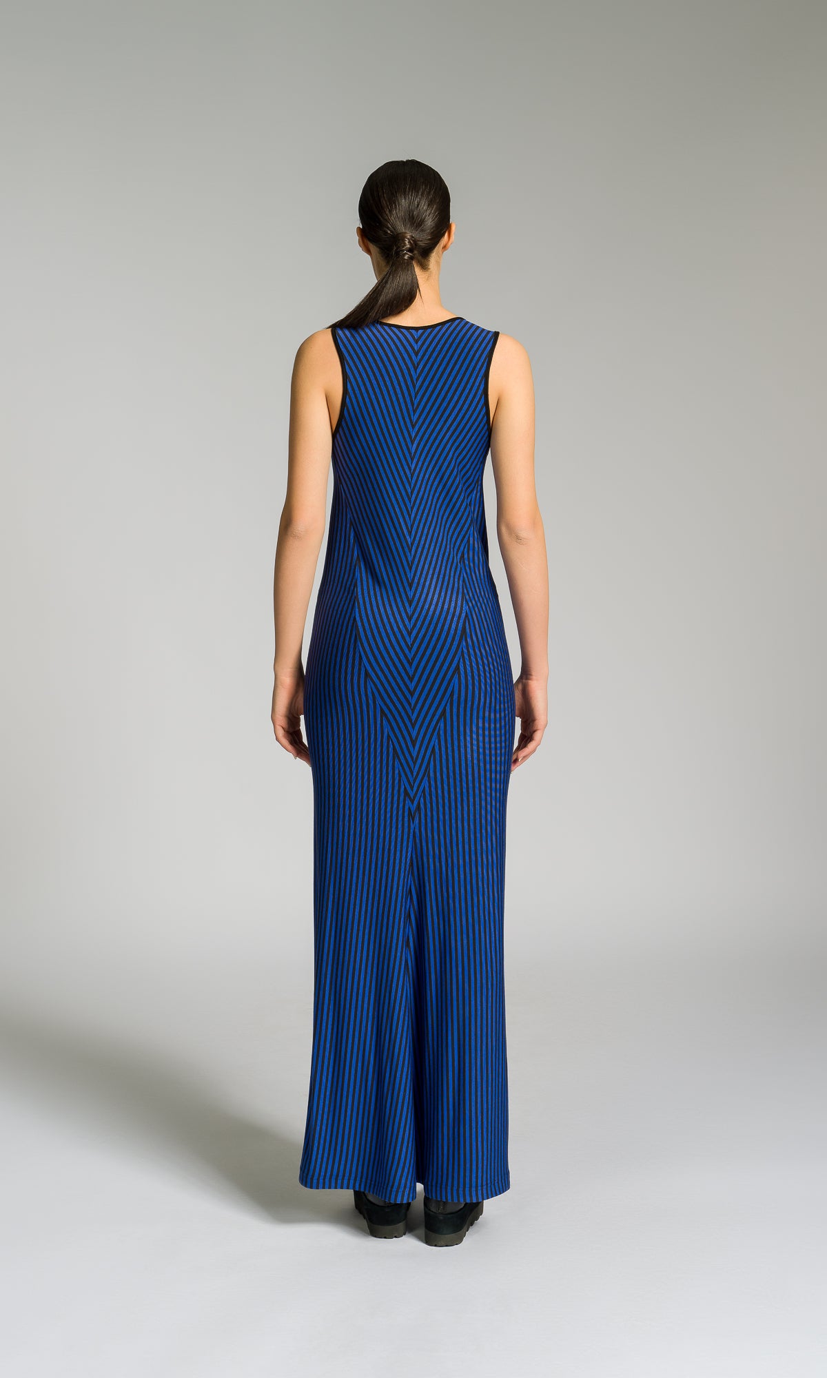 Long Striped Bodycon Dress - AAKASHA