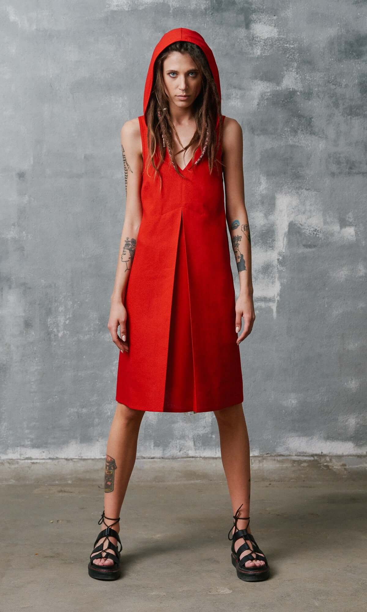 Robe mini à pli creux