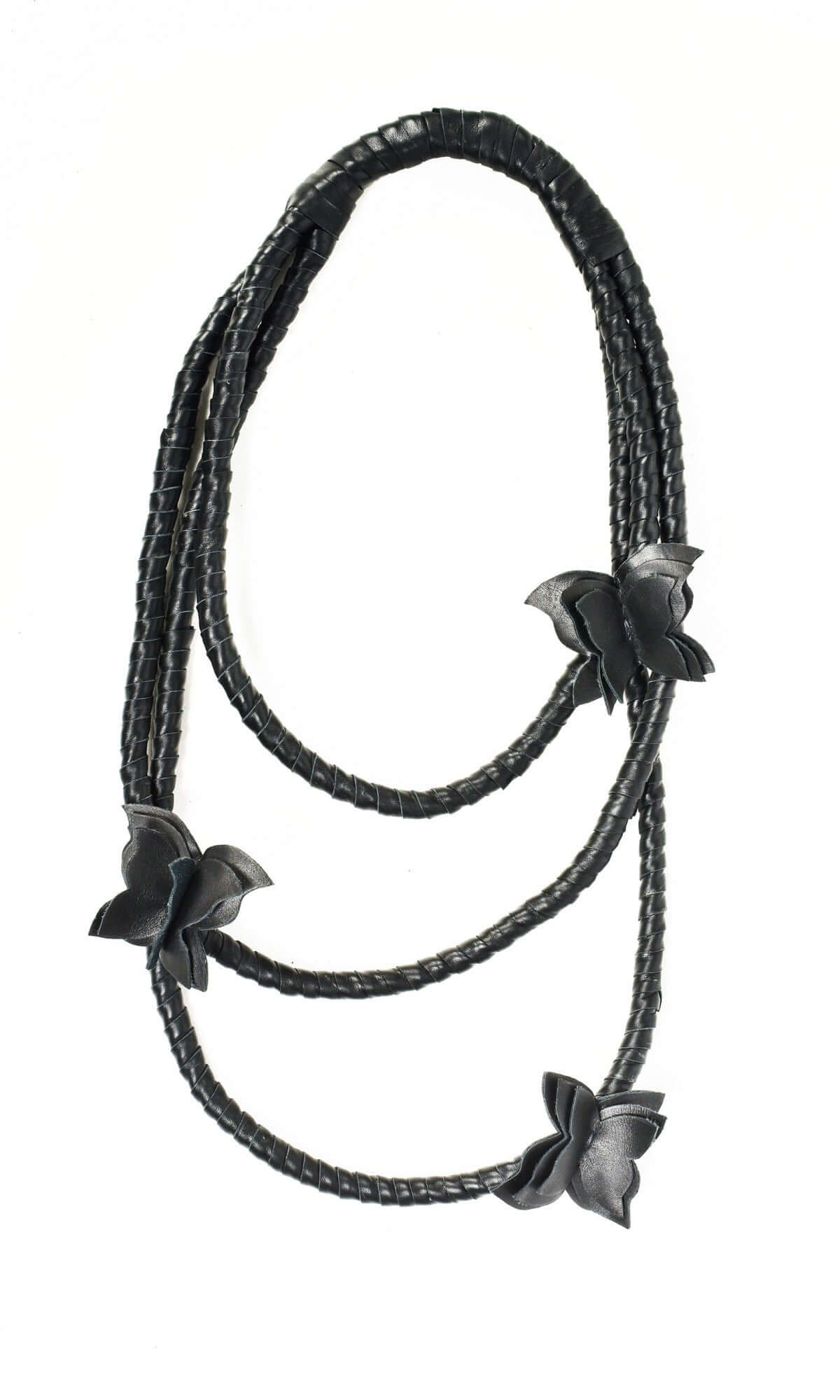 Collier en cuir Beau papillon