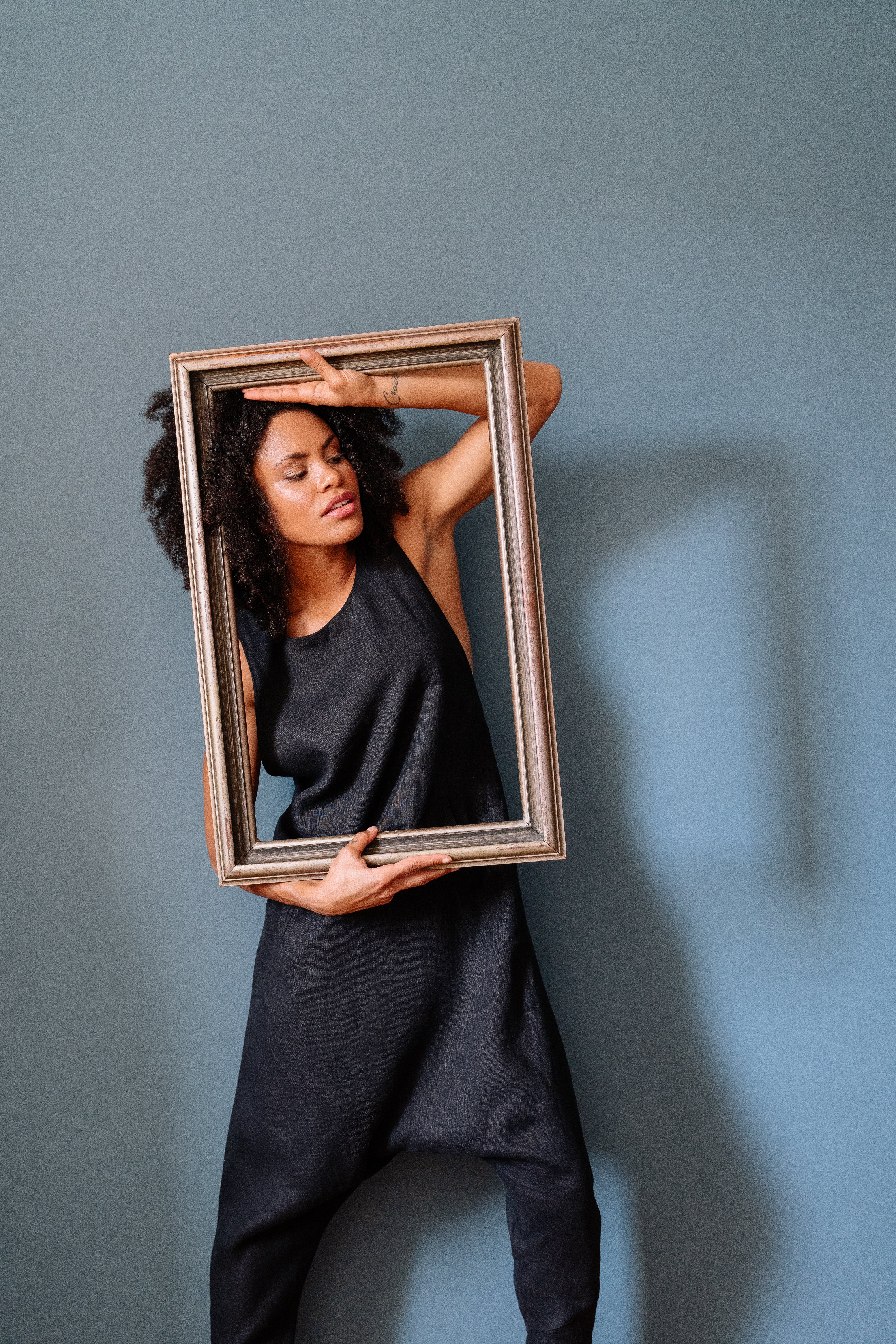 Linen Drop Crotch Jumpsuit
