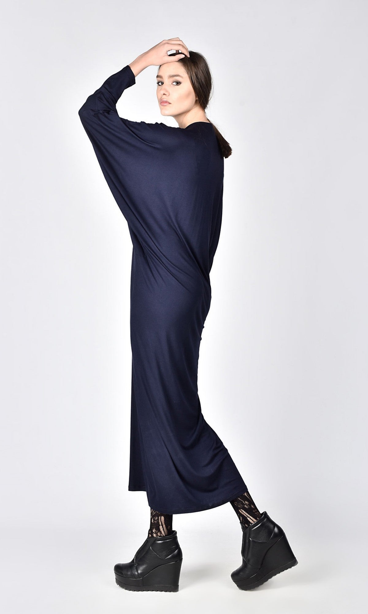Maxi Kaftan Dress with Batwing Sleeves - AAKASHA