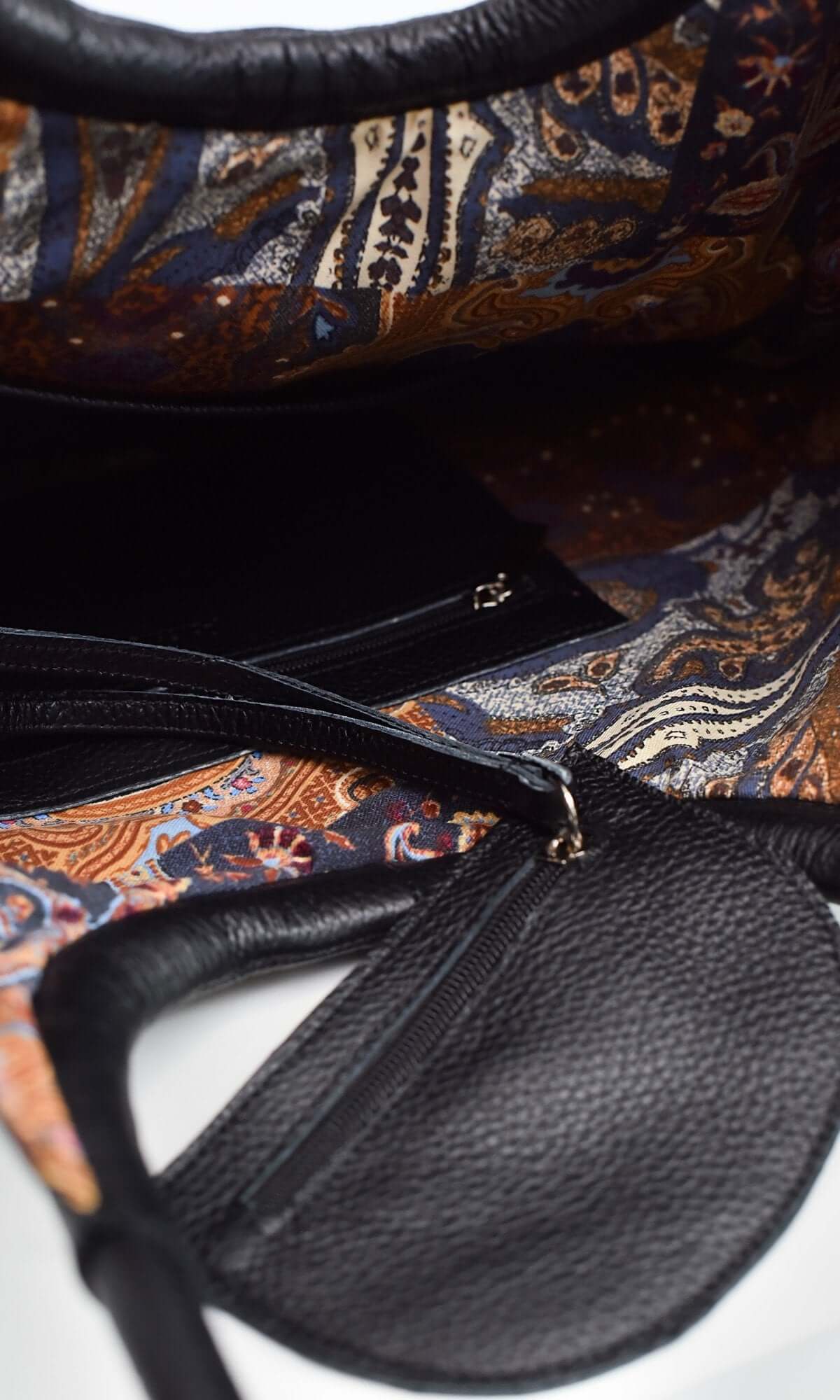Cabas en cuir avec pochette porte-clés