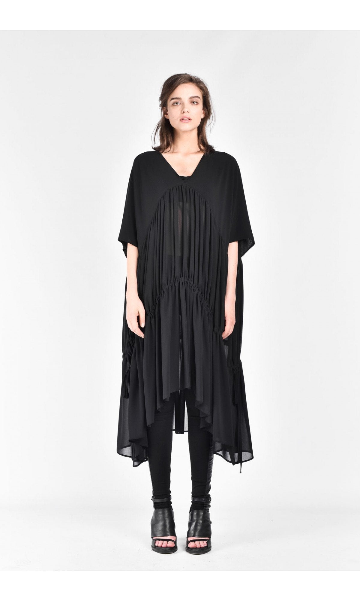 Maxi Chiffon Draped Dress