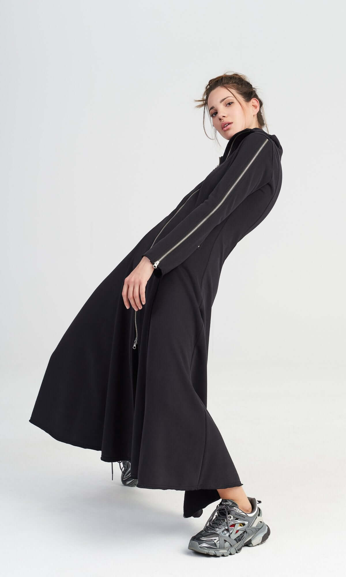 Blazer extra-long à zips multiples