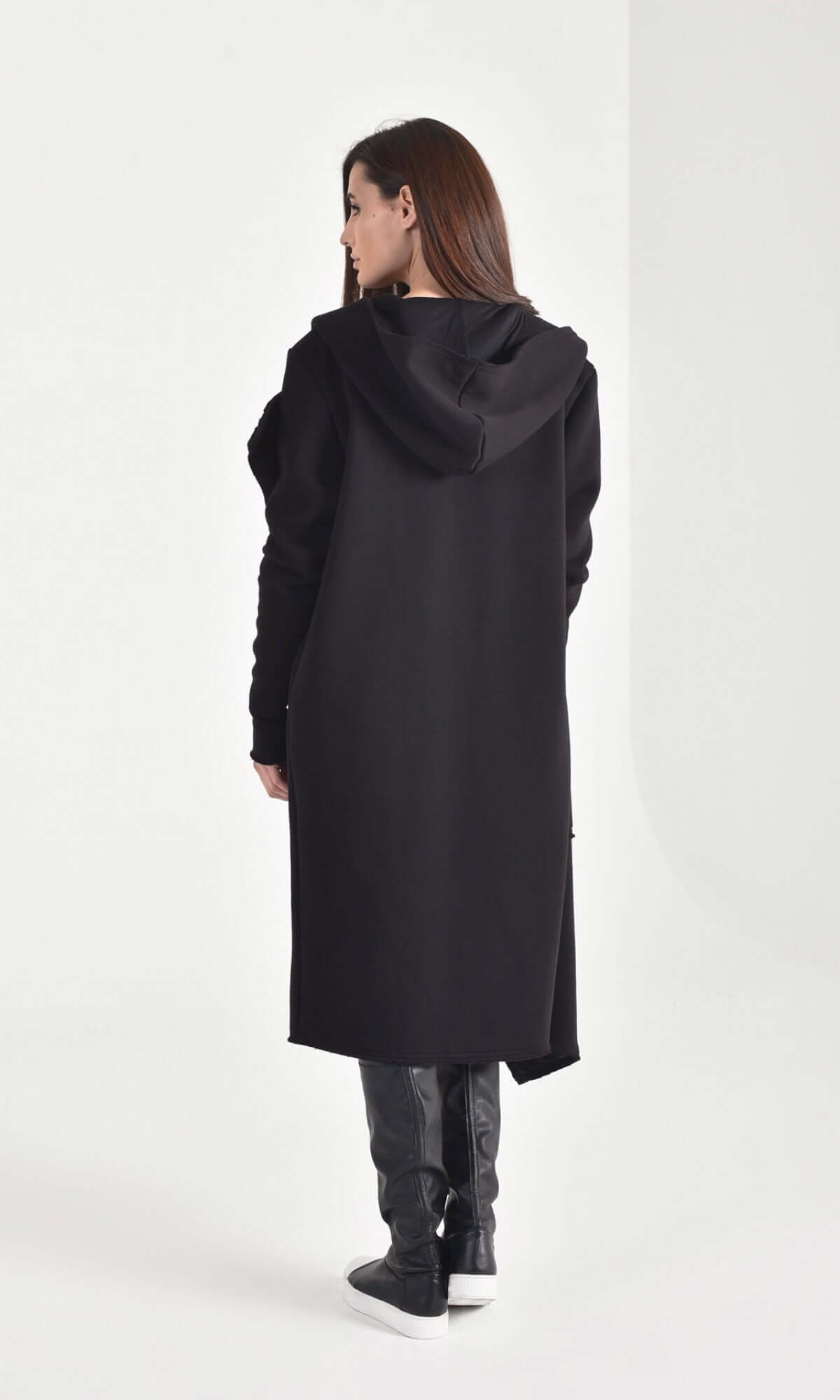 Manteau à capuche en molleton de coton
