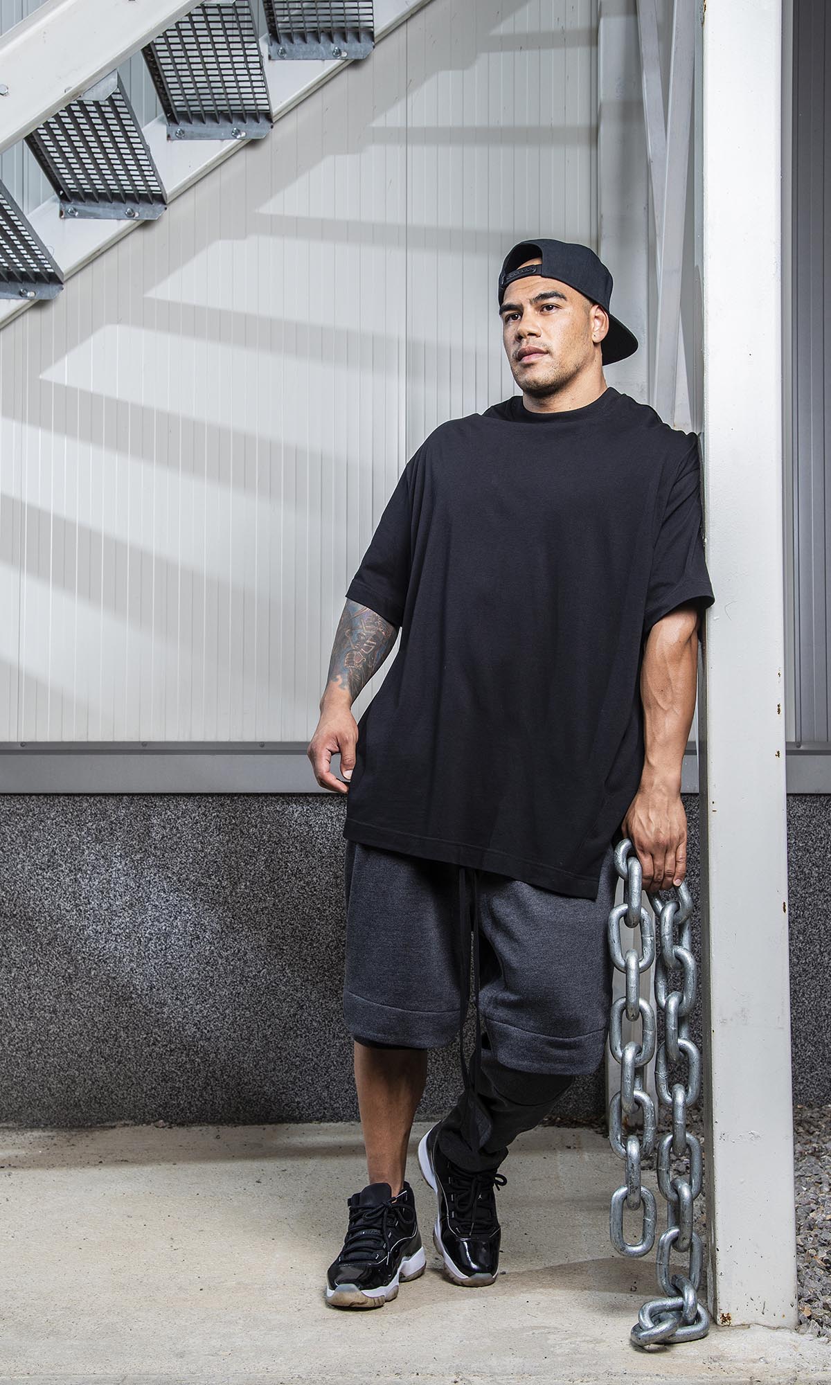 Oversized Split-Hem T-Shirt - AAKASHA