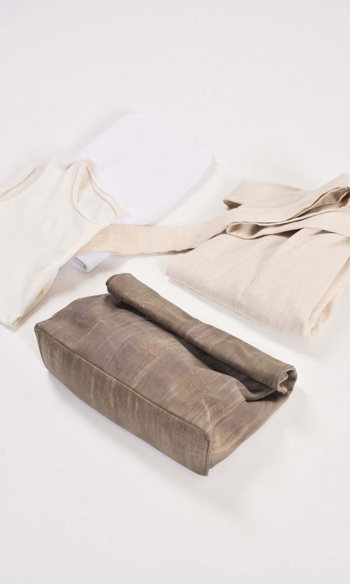 Genuine Leather Foldover Clutch - AAKASHA