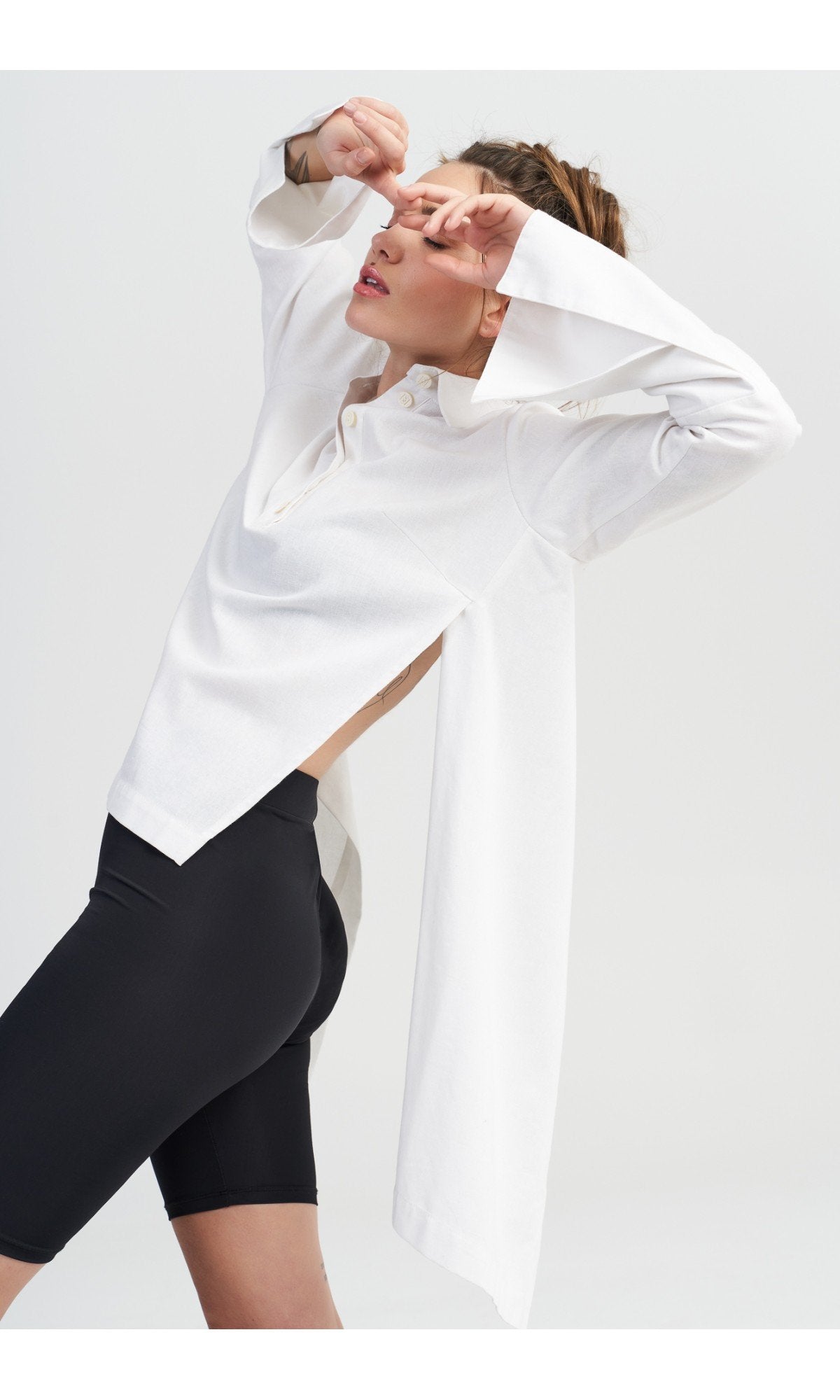 Elegant Asymmetric Linen Shirt