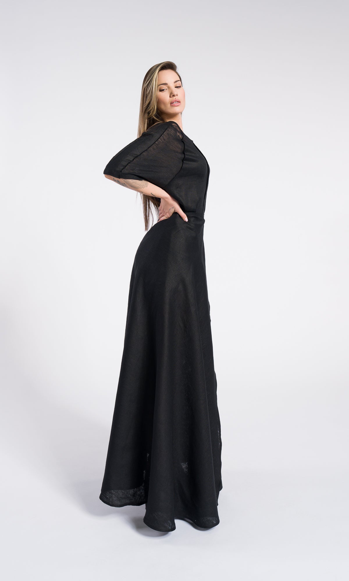 Linen Maxi Skirt, Plus Size Wrap Skirt, Summer Linen Skirt