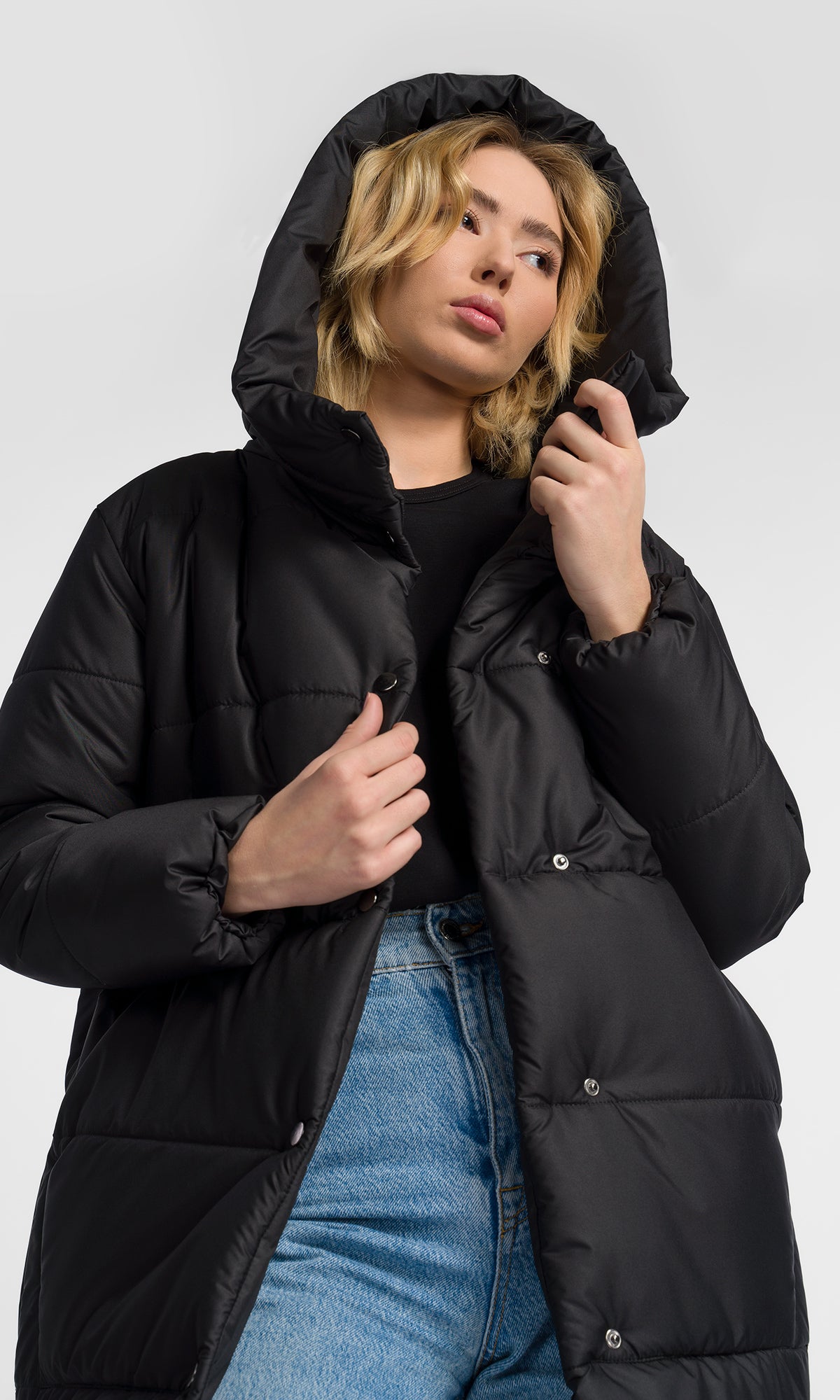 Verstellbare Steppjacke mit Silhouette