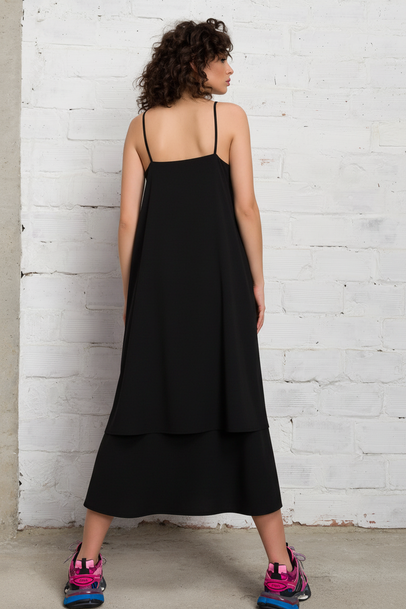 Layered Modular Midi Dress