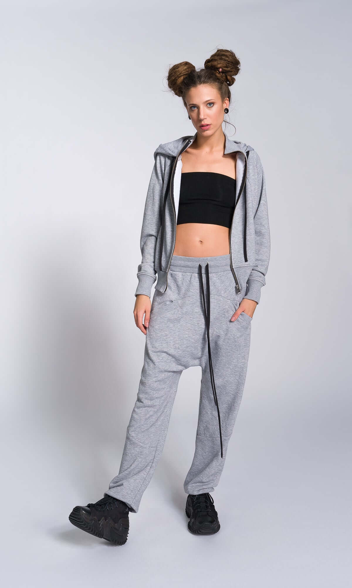 Zip-up Hooded Sweatshirt - AAKASHA
