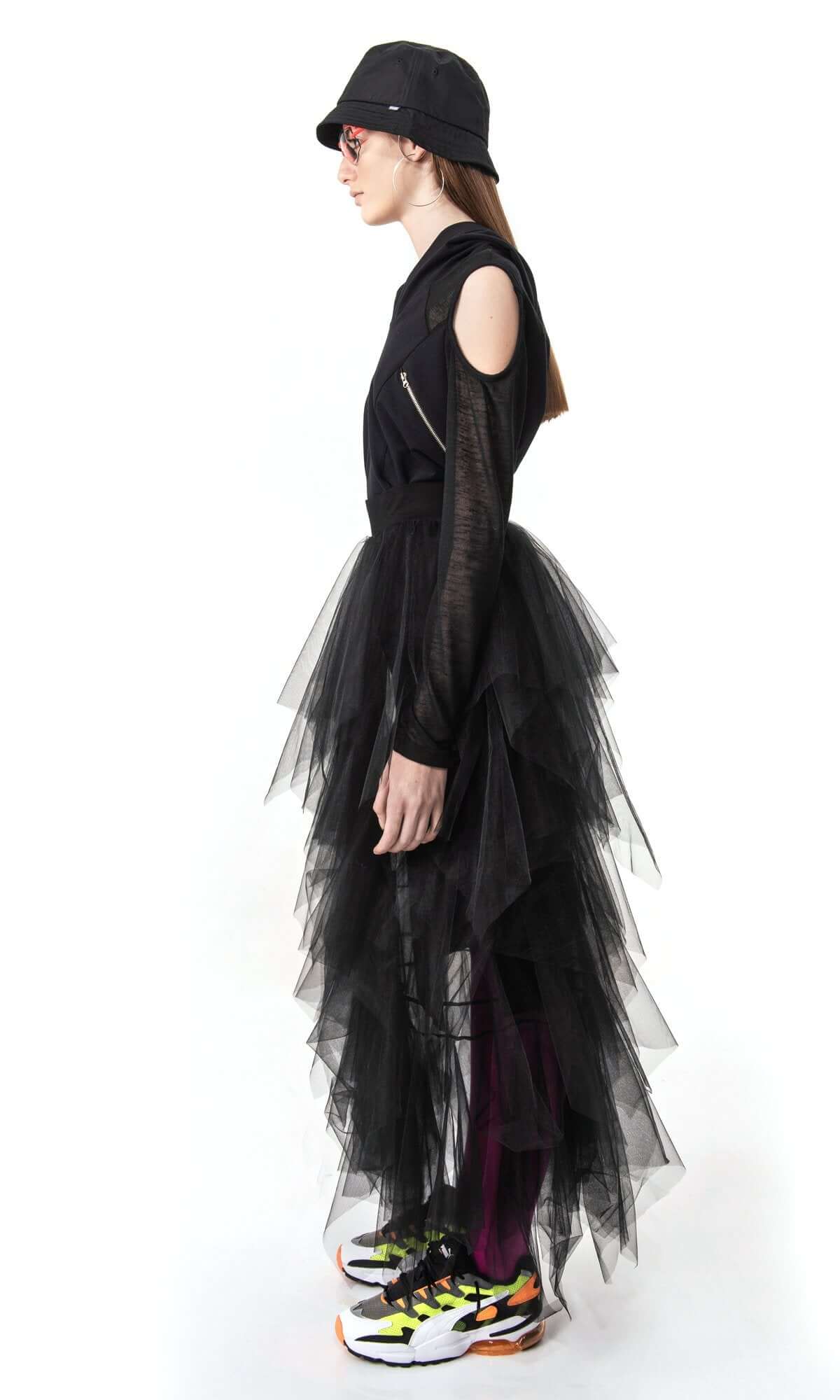 Jupe longue en tulle