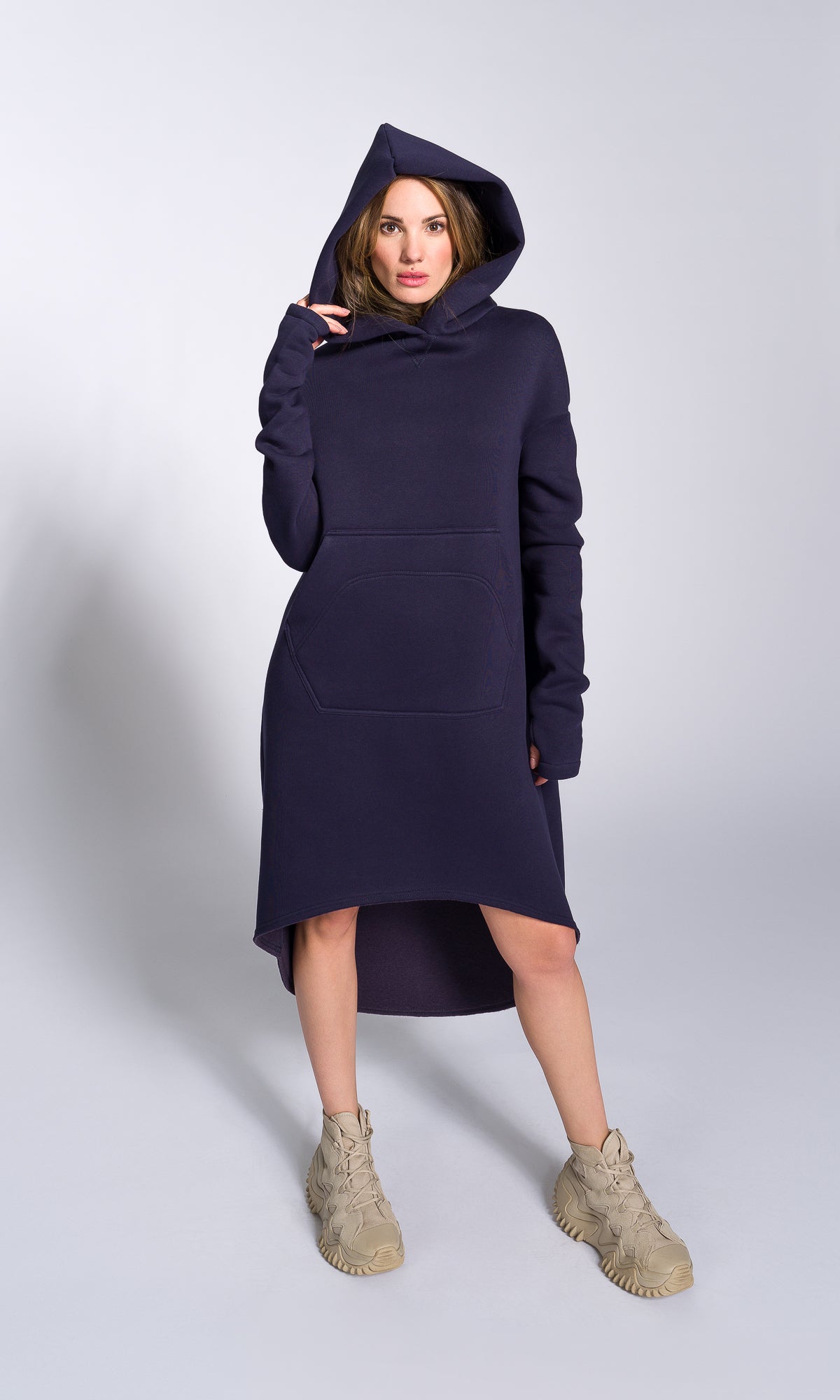 Asymmetric Maxi Hoodie - AAKASHA