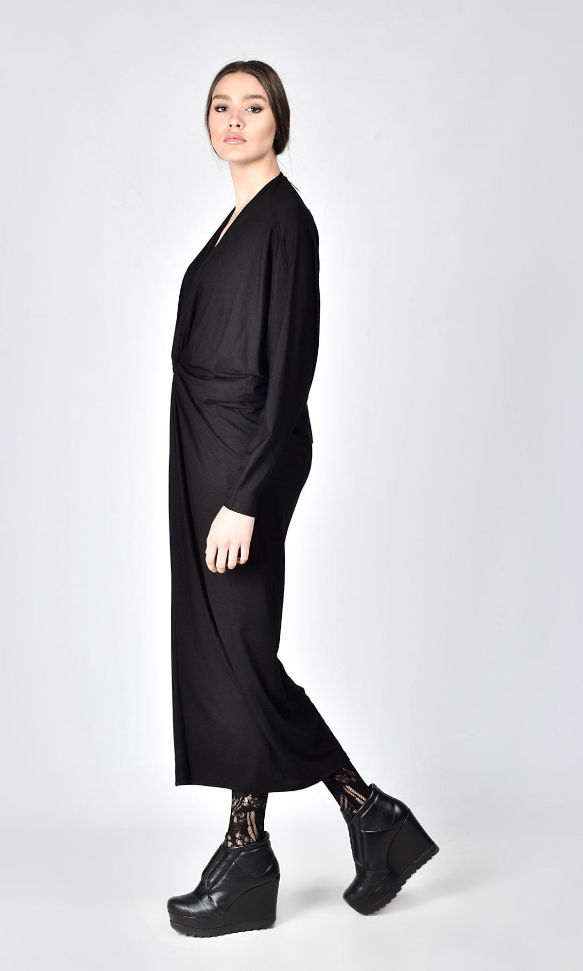 Maxi Kaftan Dress with Batwing Sleeves - AAKASHA