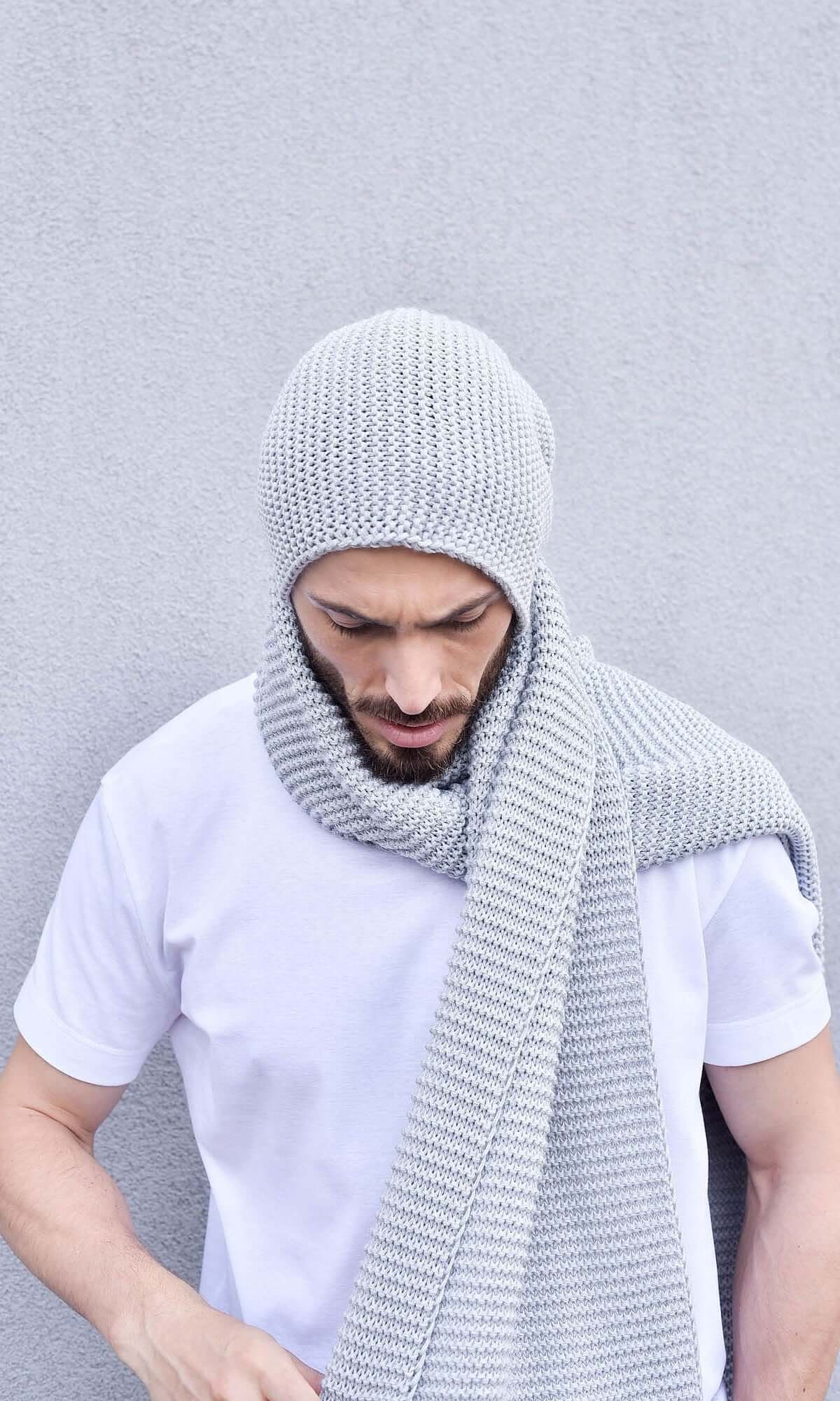 Bonnet ample en maille chaude