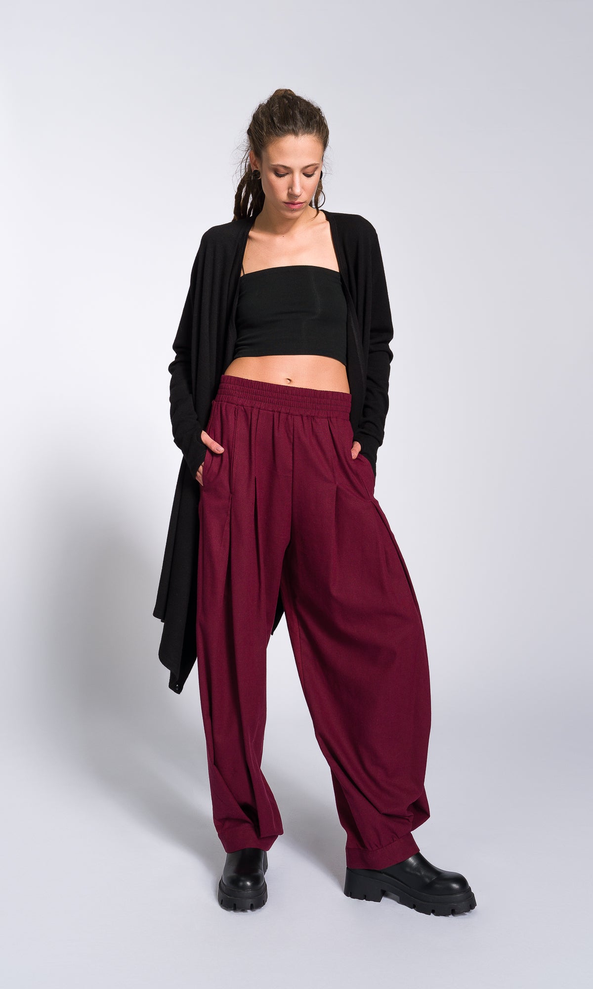 Linen Tuck Pants - AAKASHA