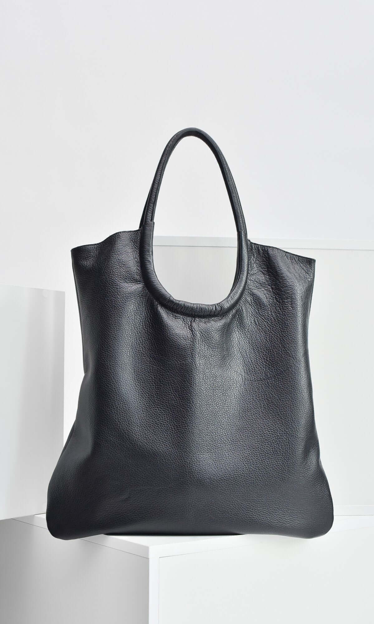 Cabas en cuir avec pochette porte-clés