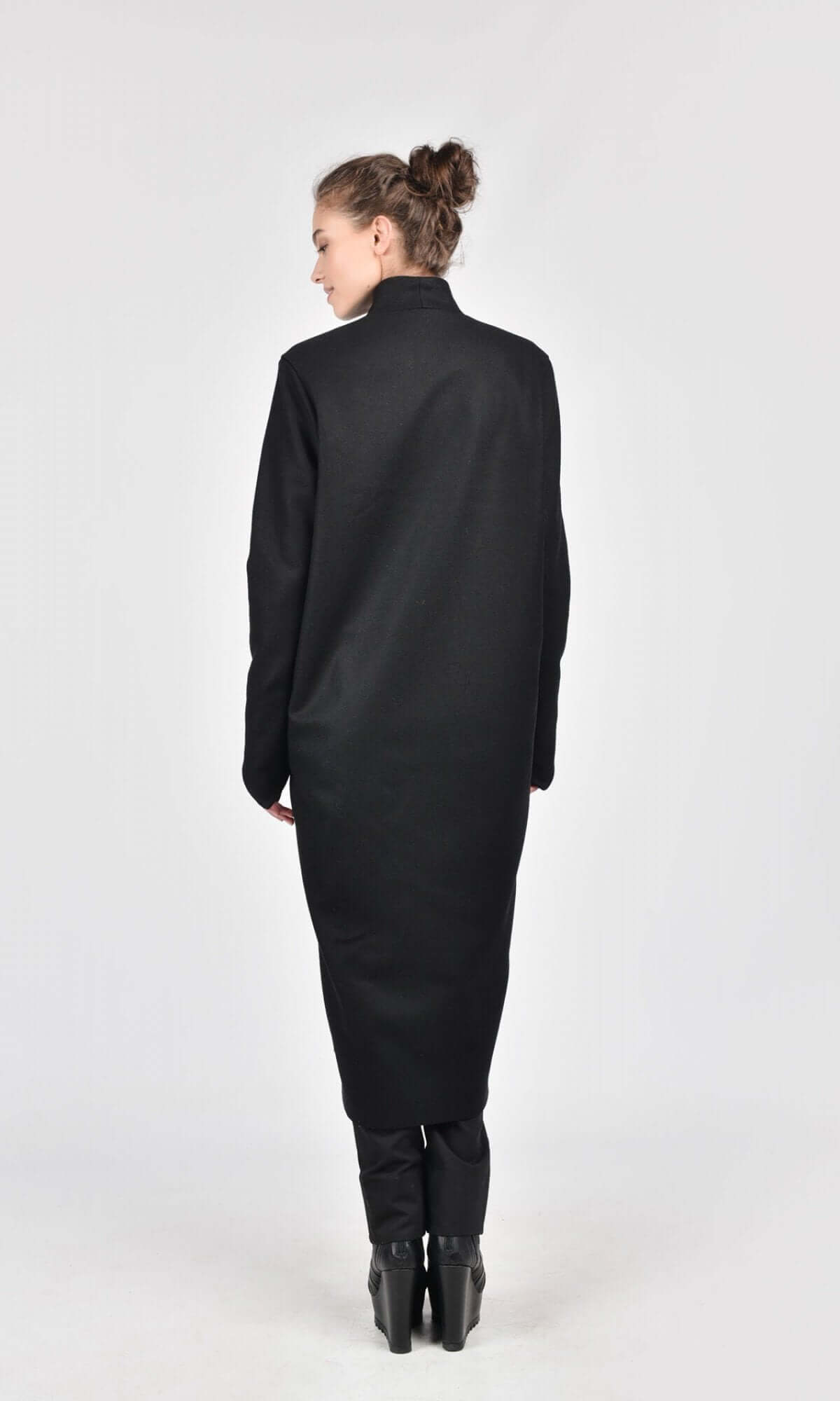 Manteau long asymétrique