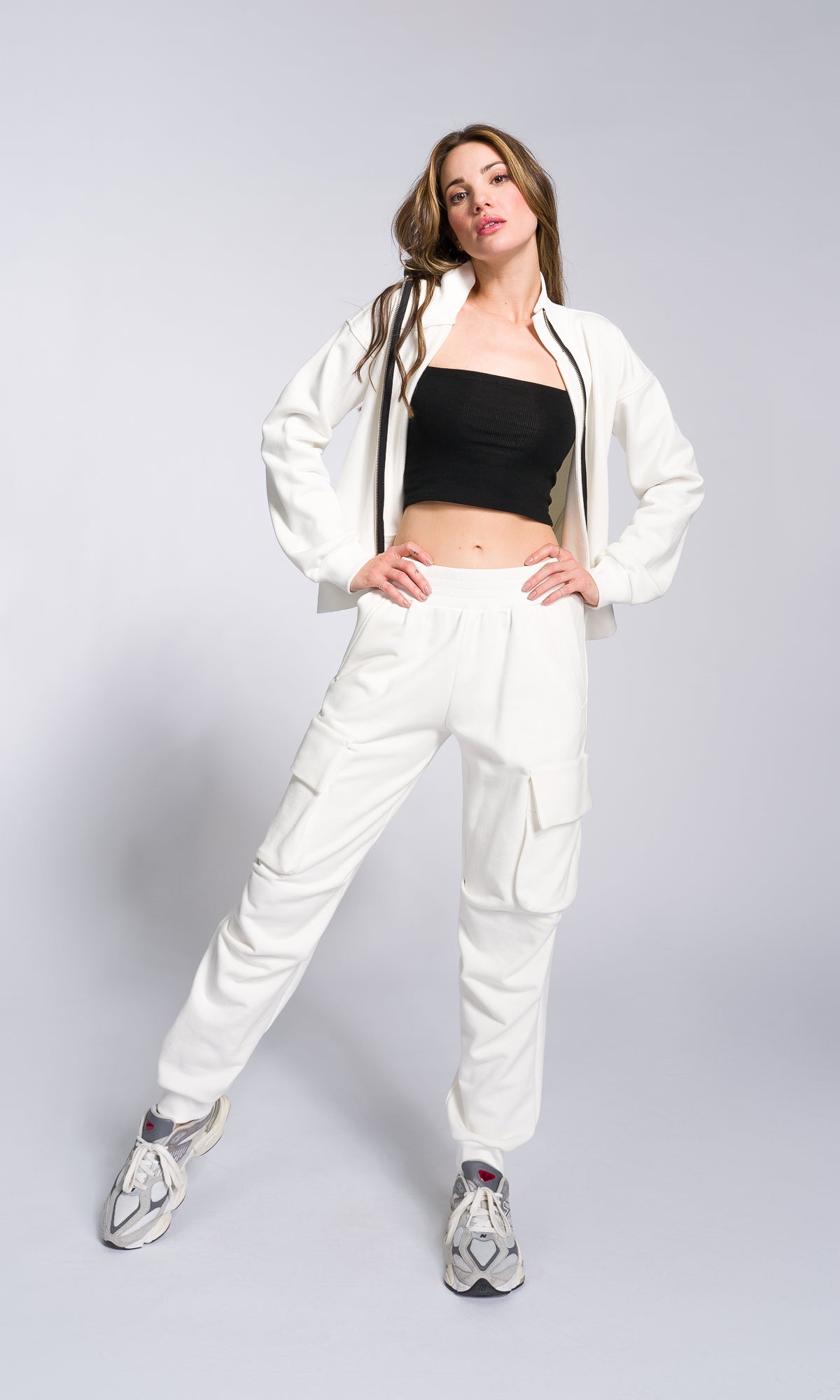Cuffed Joggers with Gathered Seams - AAKASHA