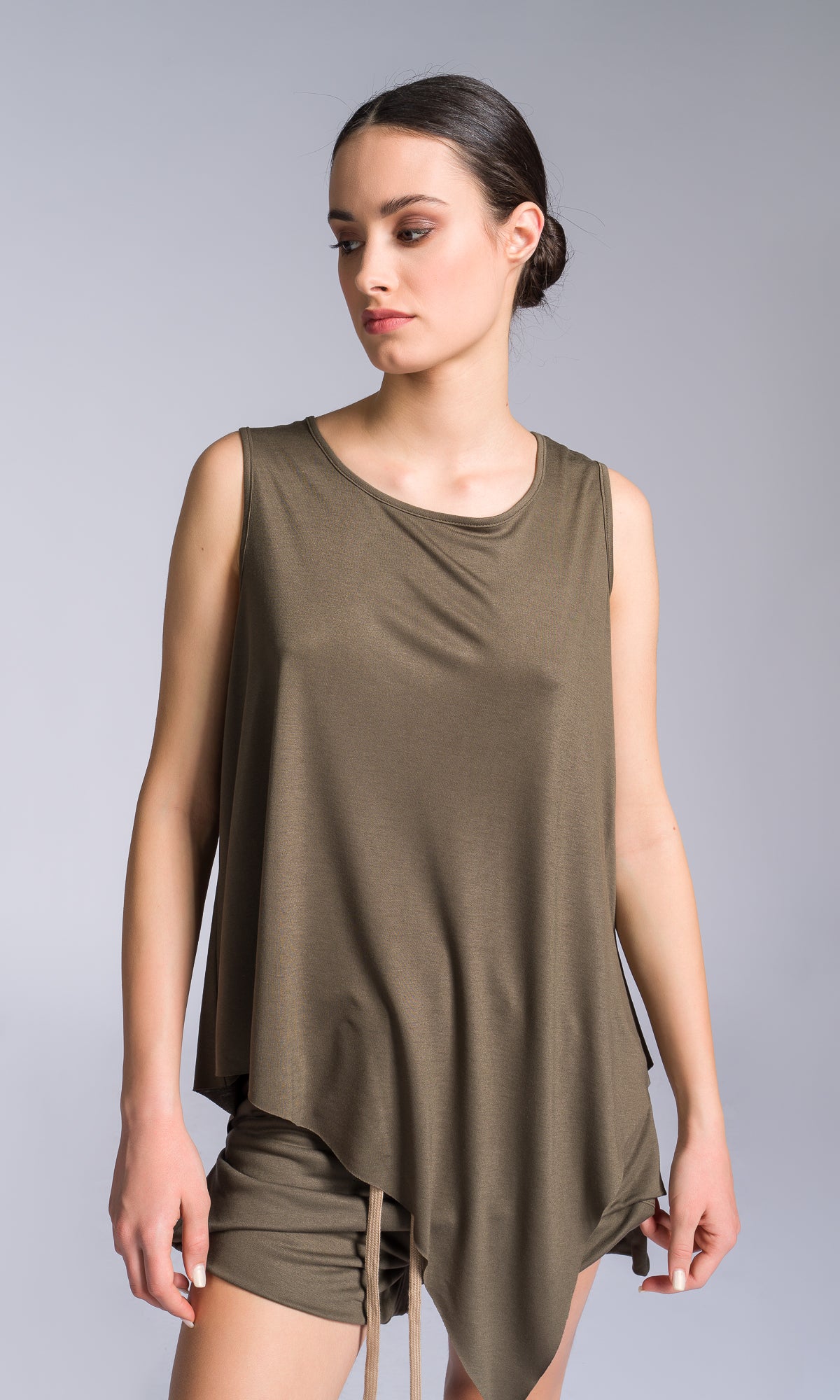 Loose Asymmetric Tank Top - AAKASHA