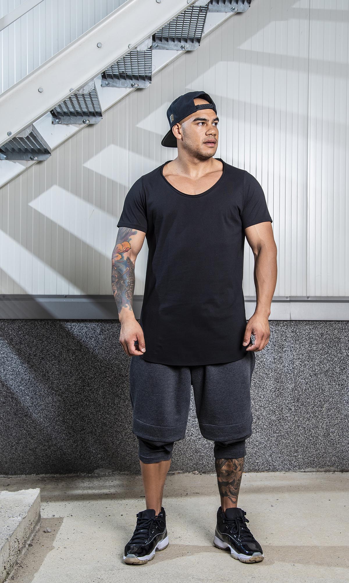 Loose Sweatpants With Knee Pads - AAKASHA