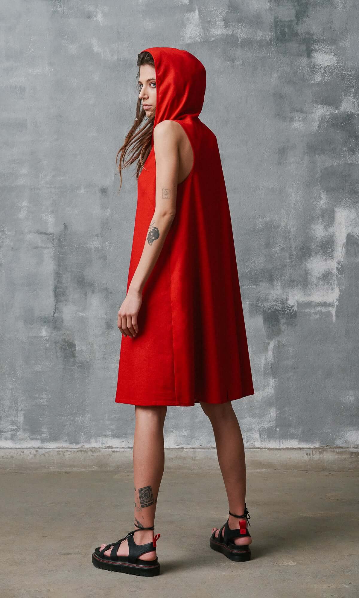 Robe mini à pli creux