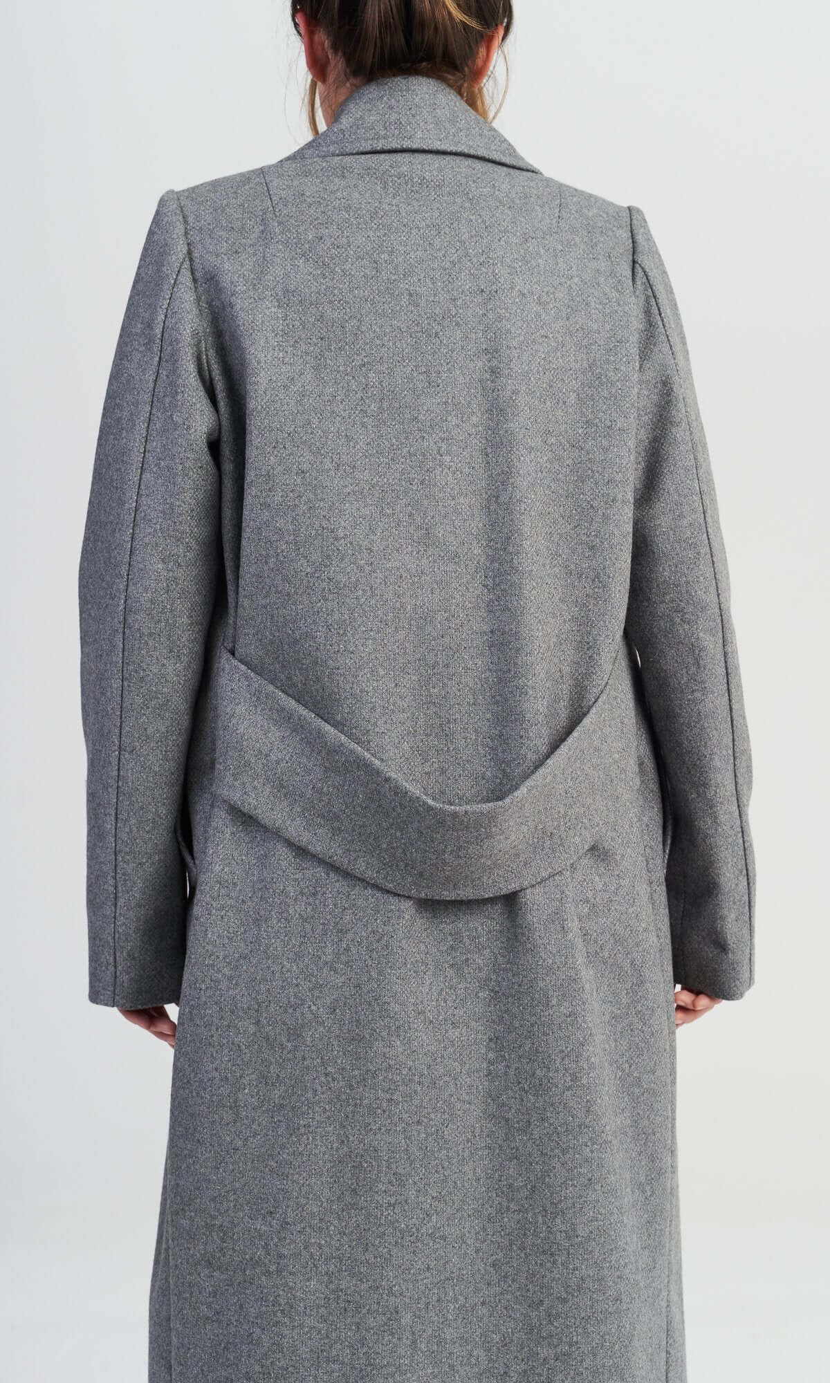 Manteau croisé en mélange de laine