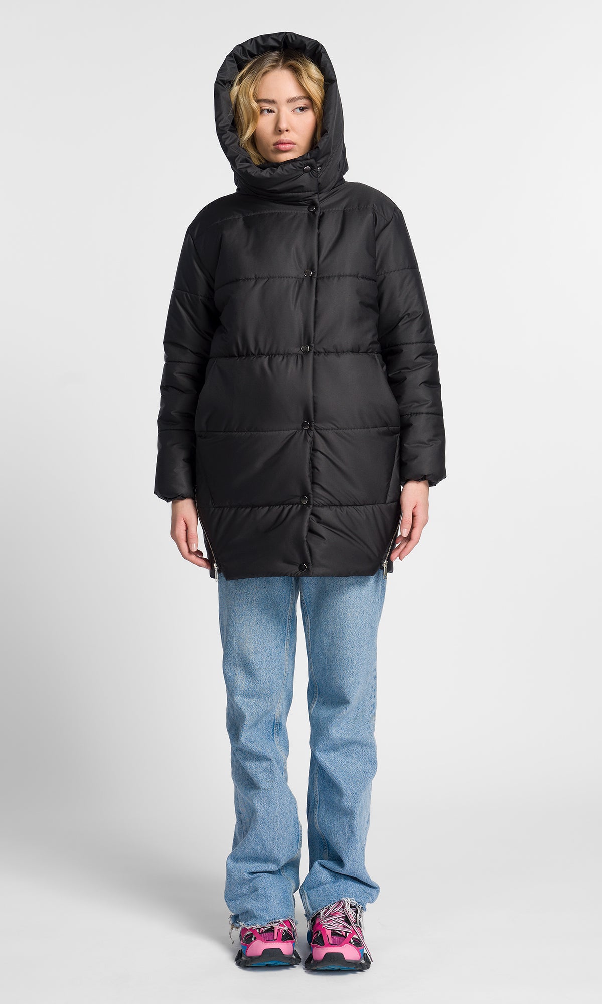 Verstellbare Steppjacke mit Silhouette