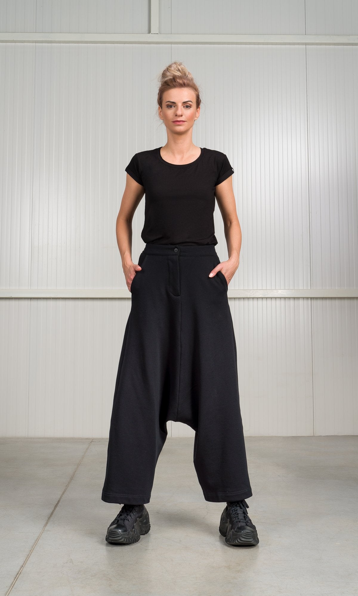 DROP CROTCH KNIT PANTS WATCHFUL WINGS
