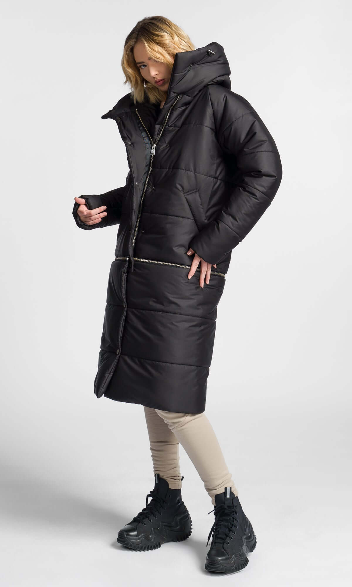 Veste matelassée droite amovible