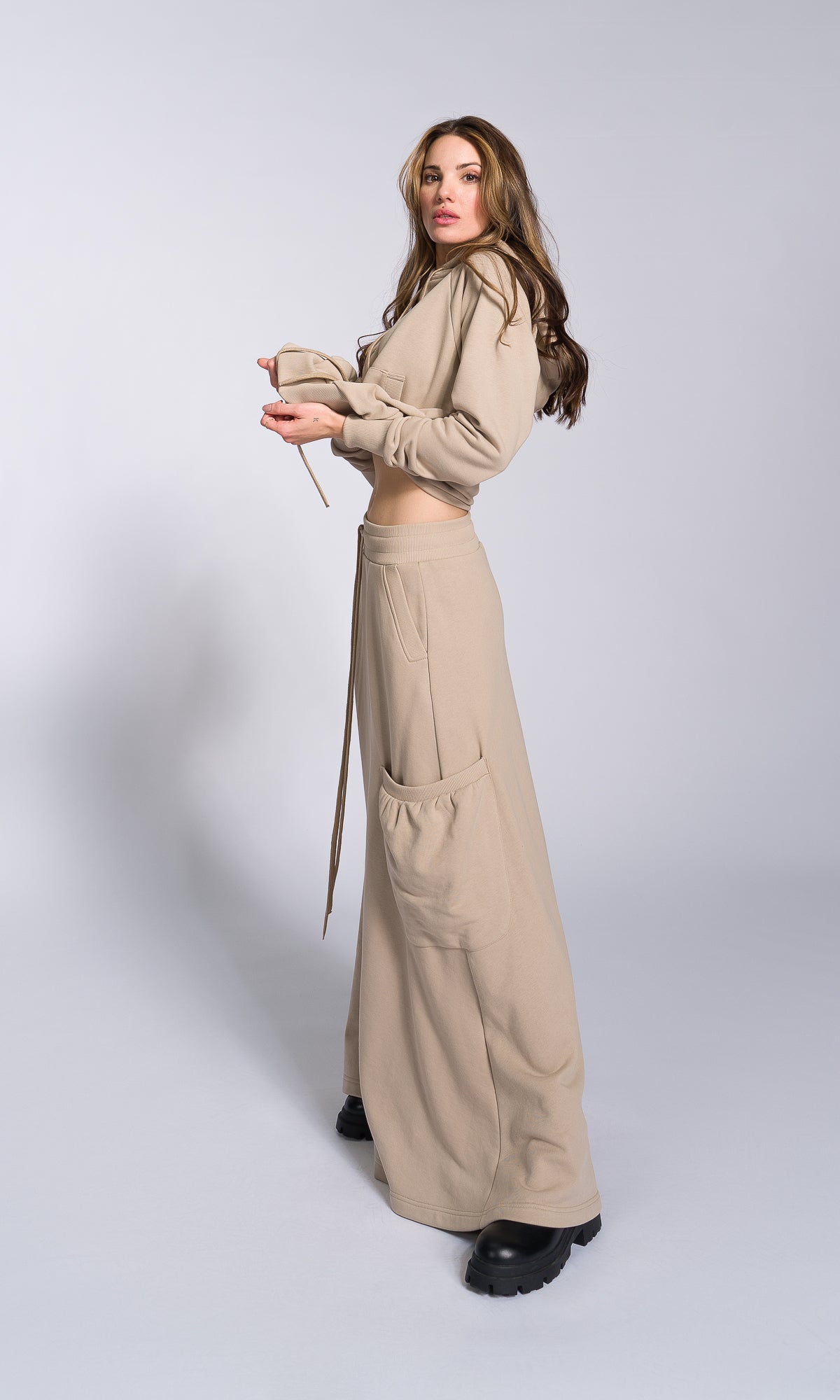 Maxi Cotton Skirt with Large Pockets - AAKASHA