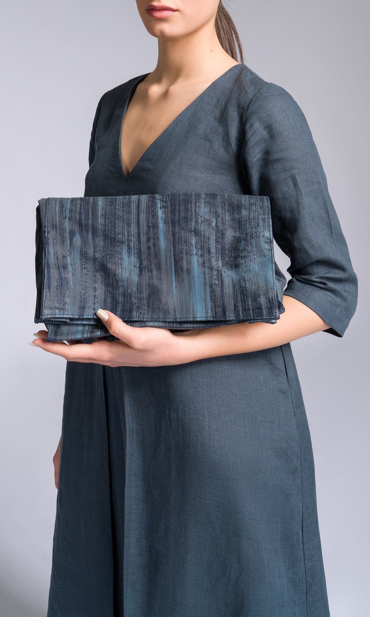 Genuine Leather Foldover Clutch - AAKASHA