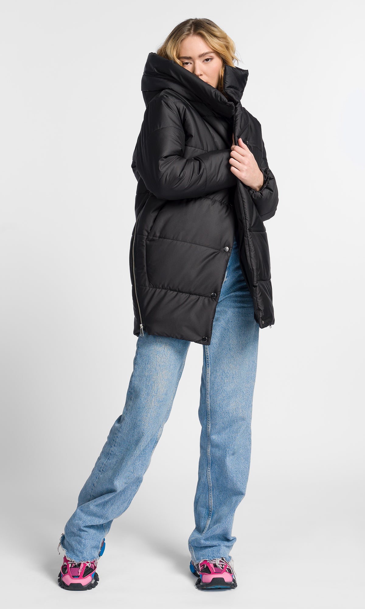 Verstellbare Steppjacke mit Silhouette
