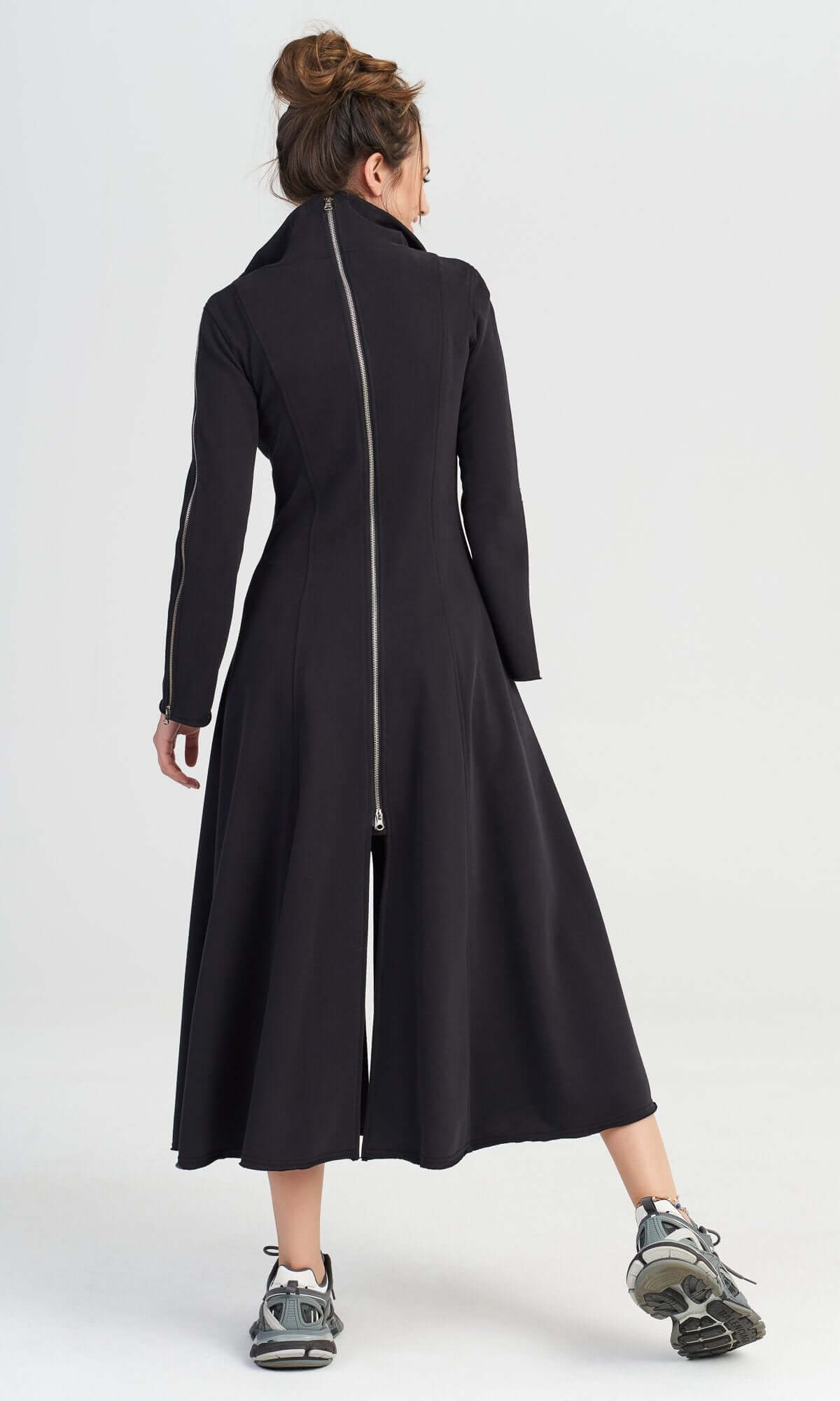 Blazer extra-long à zips multiples