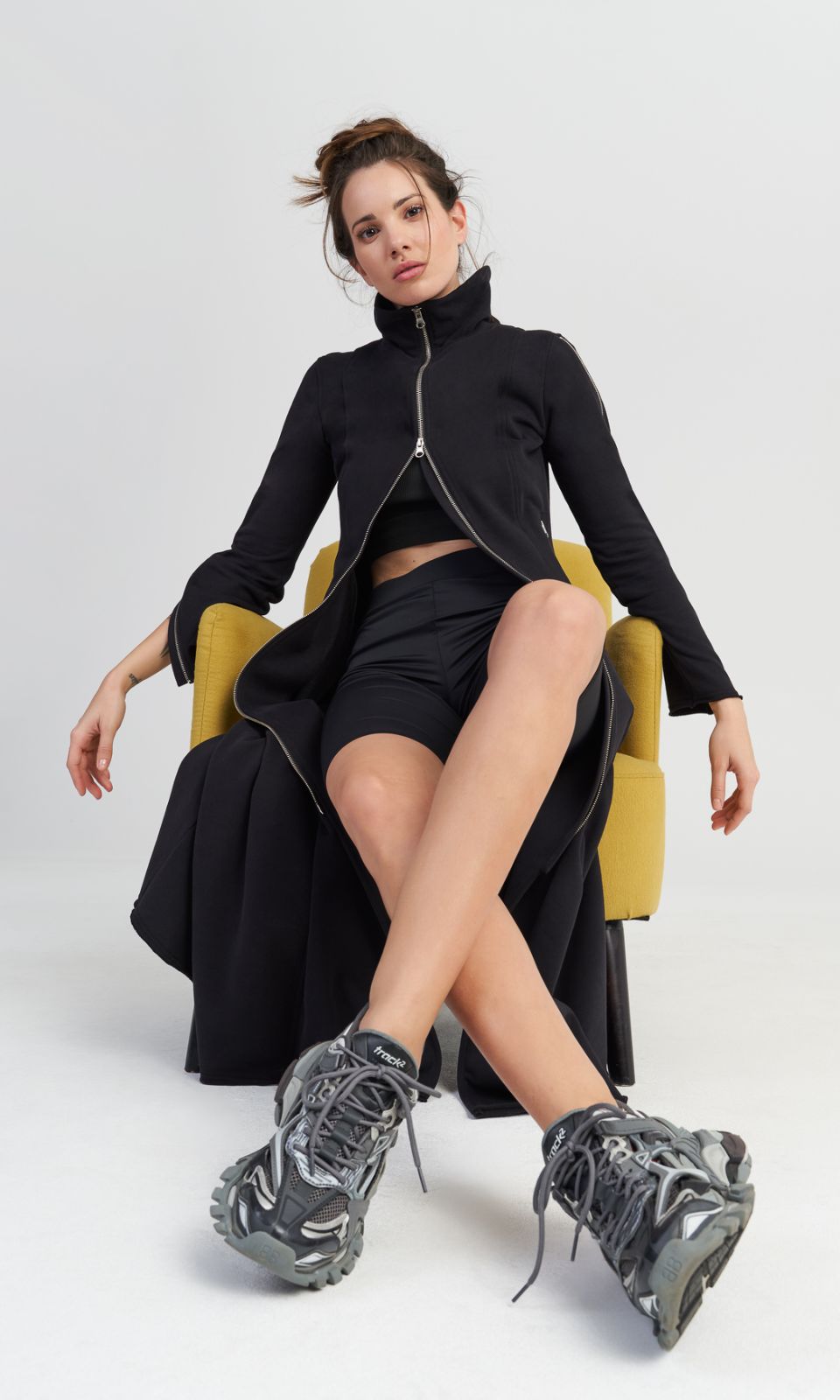 Extra Long Multi Zipper Blazer