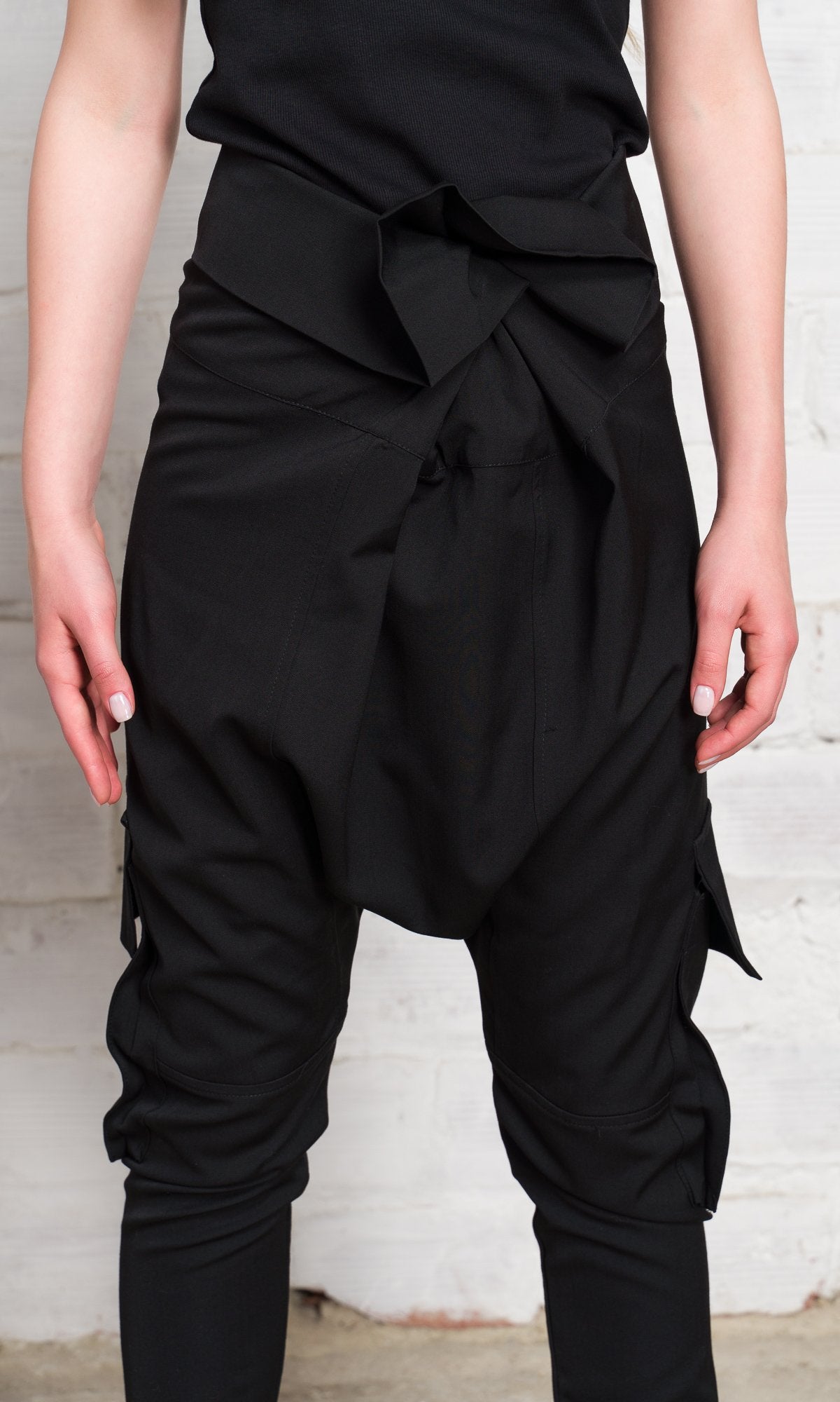 Drop Crotch Cargo Pants - AAKASHA