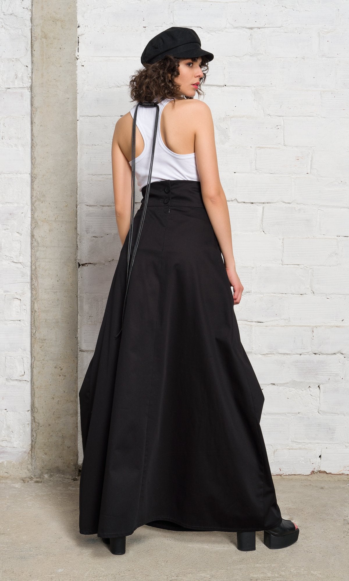 Long Skirt With Overlapping Front - AAKASHA