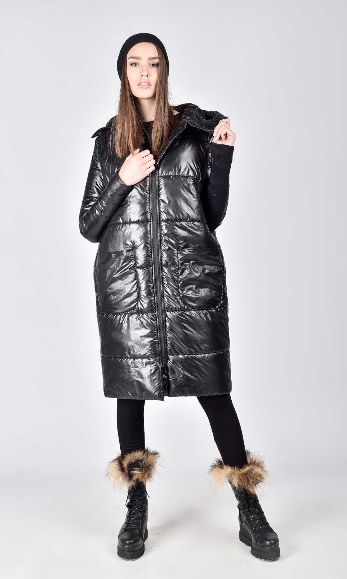 Quilted Jacket With Elastic Sleeves