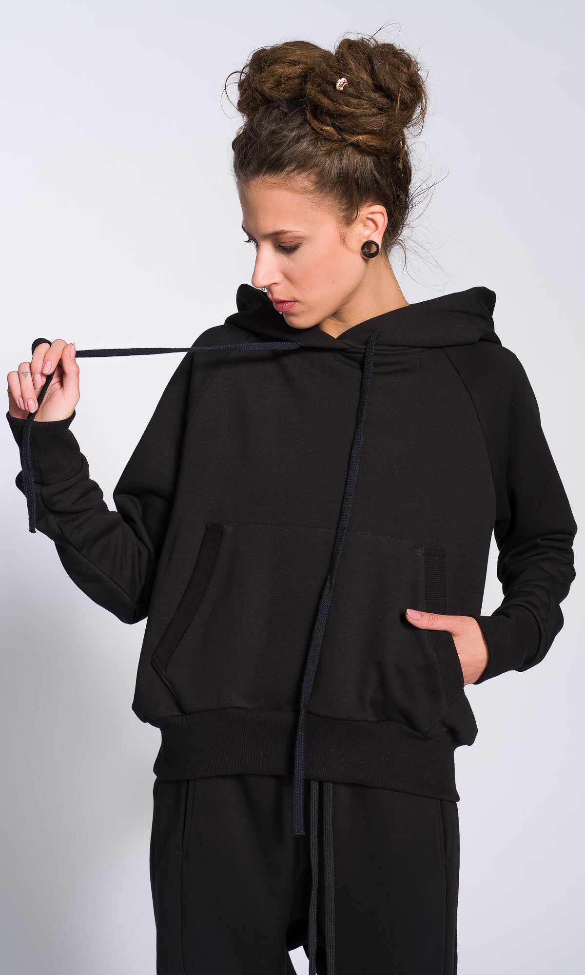 Kangaroo Pocket Hooded Sweatshirt - AAKASHA