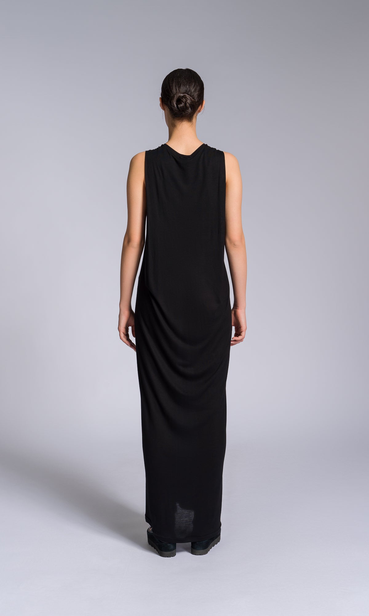 Jersey Column Dress with Folded Sides - AAKASHA